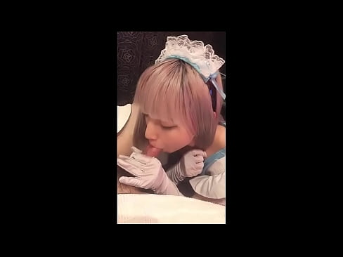 ❤️ Јапански идол [маиука], костим француске собарице, први део, пушење и дркање са лосионом ❤ Секс видео код нас ﹏